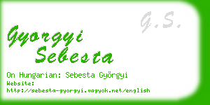 gyorgyi sebesta business card