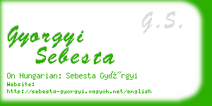 gyorgyi sebesta business card